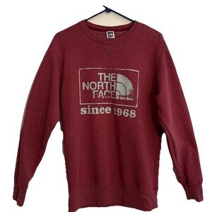 The North Face Crew Neck Sweatshirt Men's Small Heathered Red Casual Outdoors